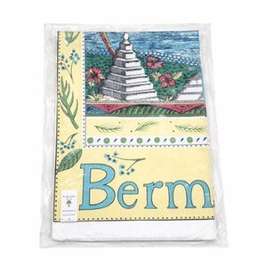 Barbara Finsness The Island Shop Bermuda Kitchen Tea Towel Floral Architecture
